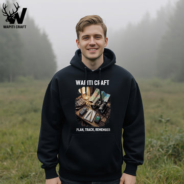Hunting Journal Hoodie Plan, Track, and Remember Every Hunt Like a True Outdoorsman - Wapiti Craft