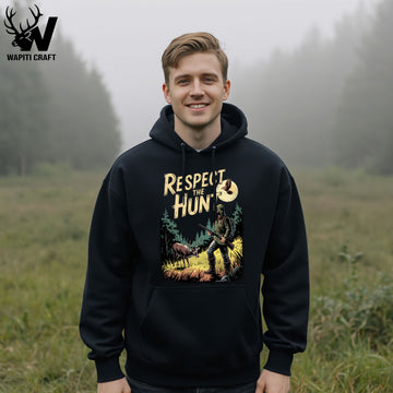 Respect The Hunt Hoodie Ethical Hunting for Nature Lovers Honoring Wildlife - Wapiti Craft