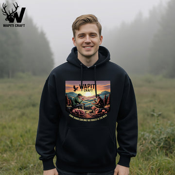 Forged in the Wild Hoodie Outdoor Bonding Moments for Hunters and Nature Lovers - Wapiti Craft