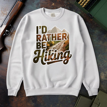 Scenic Mountain Trail Tee, I'd Rather Be Hiking Shirt, Outdoor Adventure T-shirt, Gift For Hikers, Wapiti Craft Sweatshirt