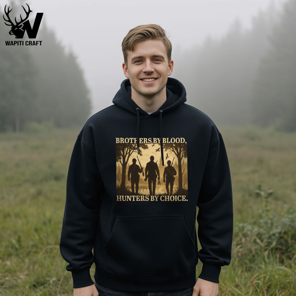 Hunting With Brothers Hoodie Vintage Hunting Designed By Wapiti Craft