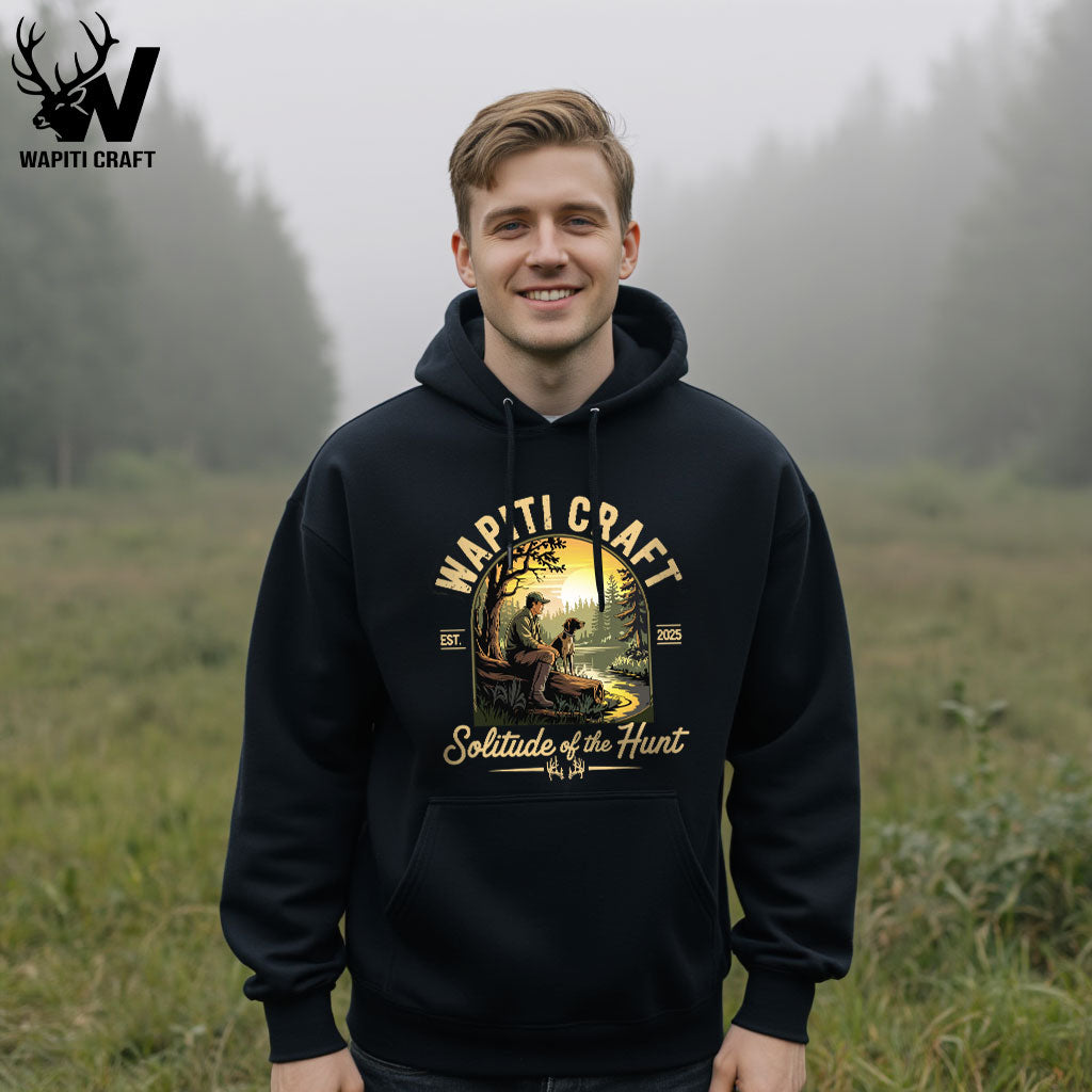Solitude of the Hunt Hoodie Peaceful Moments in the Wild for Hunters – Wapiti Craft