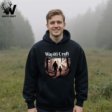 Traditions Worth Passing Down Hunting Hoodie Father Son Wapiti Forest Scene Gift For Dad - Wapiti Craft