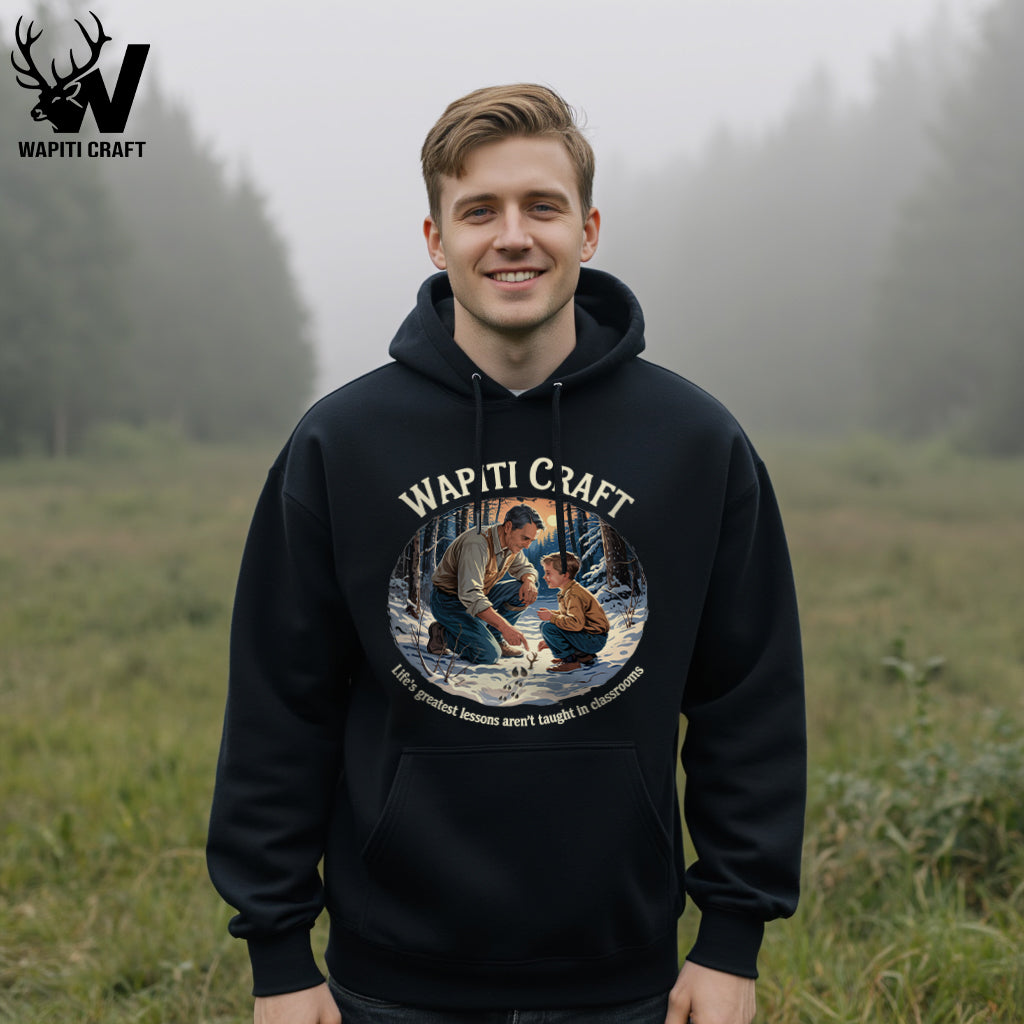 Greatest Lessons With Dad Hoodie Father and Son Hunting Memories Gift For Father - Wapiti Craft