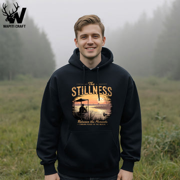 The Stillness Hoodie Peaceful Marsh Moments After the Hunt for Nature and Waterfowl Lovers - Wapiti Craft