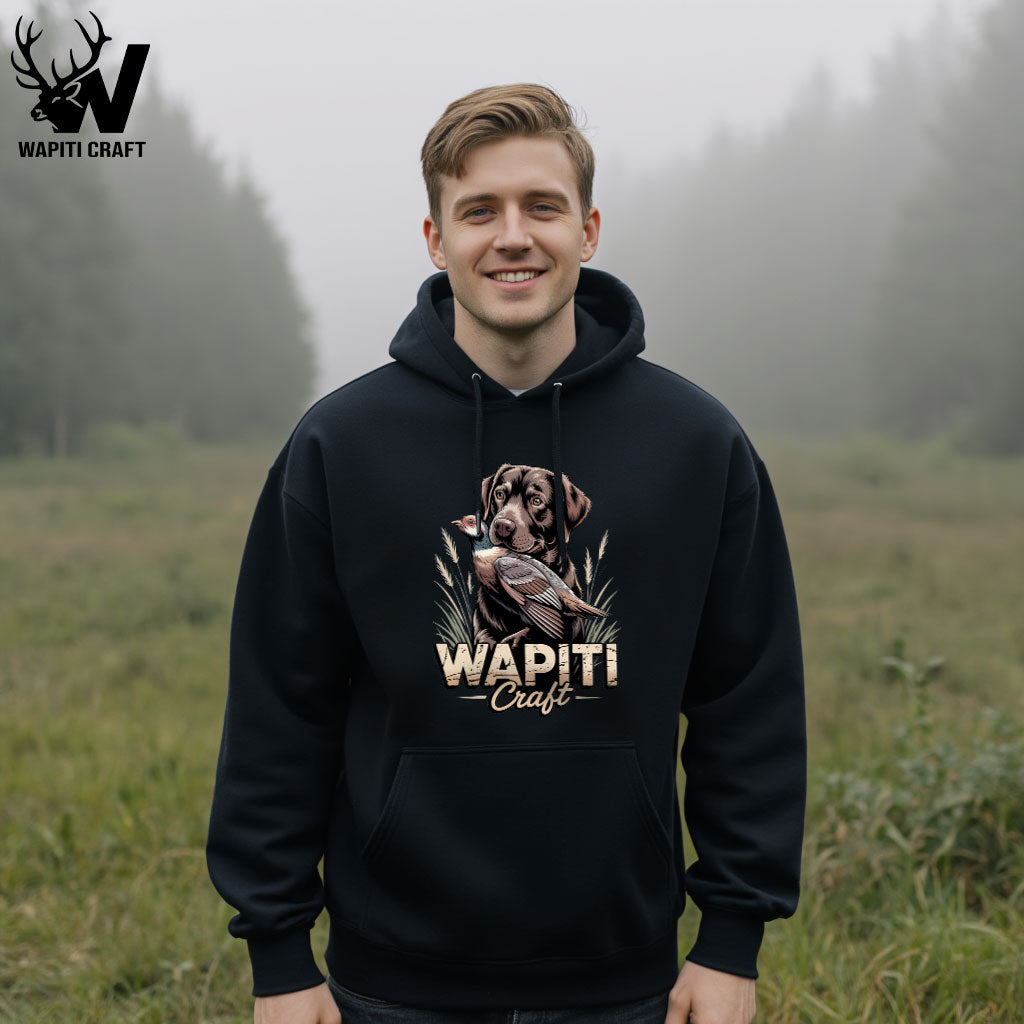 Duck Retriever Lab Hoodie Loyal Hunting Companion and Prize Graphic - Wapiti Craft