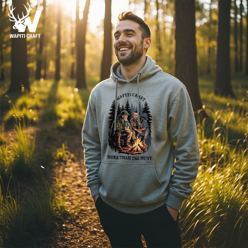 More Than The Hunt Hoodie Fireside Memories and Lessons Passed from Father to Son - Wapiti Craft