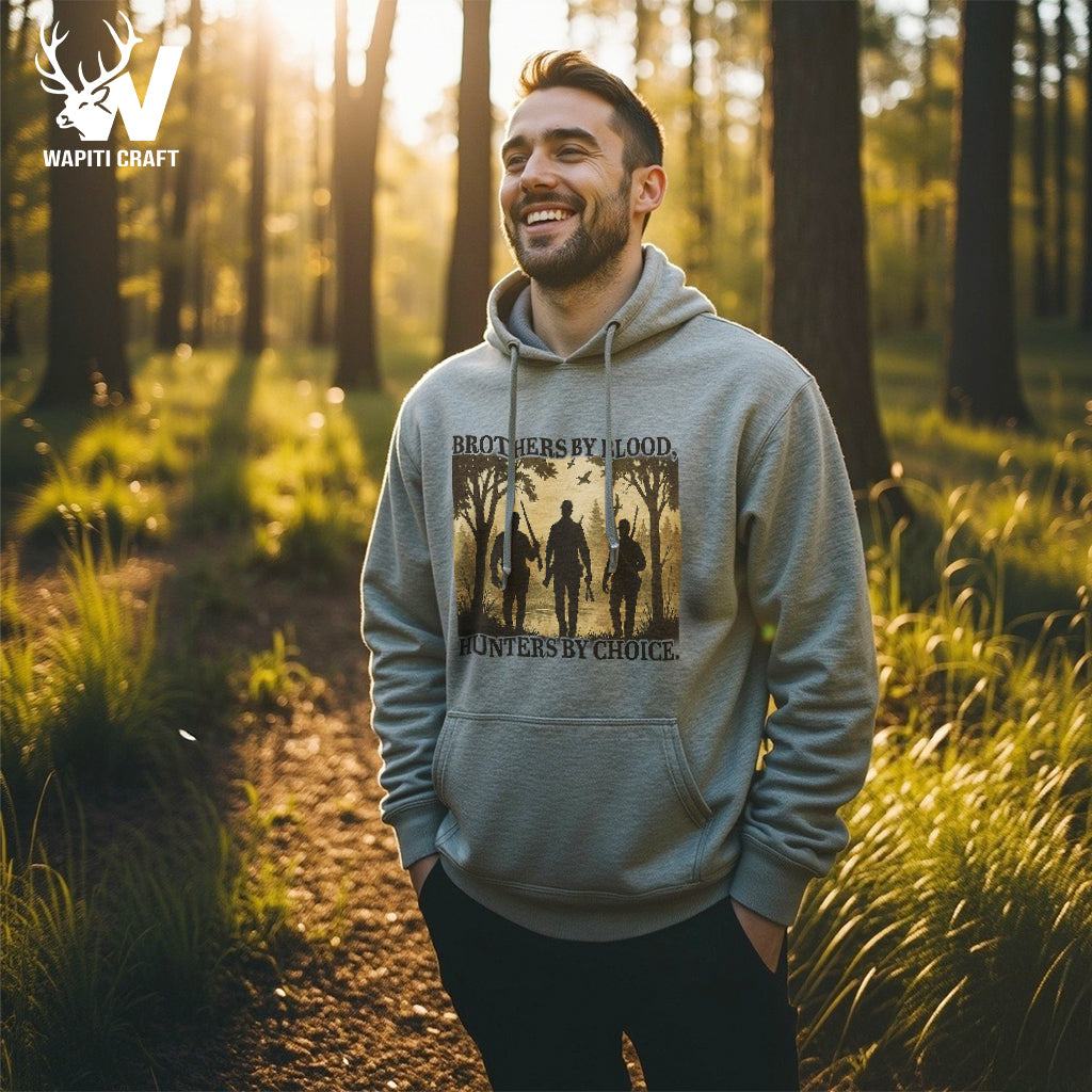 Brothers by Blood Hunting Shirt – Hunters by Choice Duck Hunting Hoodie - Wapiti Craft