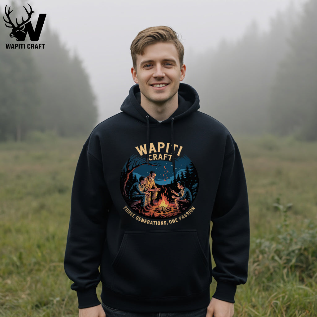 Traditions Worth Passing Down Camping Hoodie Campfire Memories Gift For Grandpa - Wapiti Craft