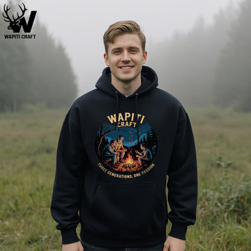 Traditions Worth Passing Down Camping Hoodie Campfire Memories Gift For Grandpa - Wapiti Craft