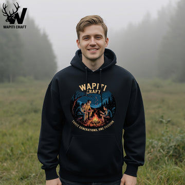 Traditions Worth Passing Down Camping Hoodie Campfire Memories Gift For Grandpa - Wapiti Craft