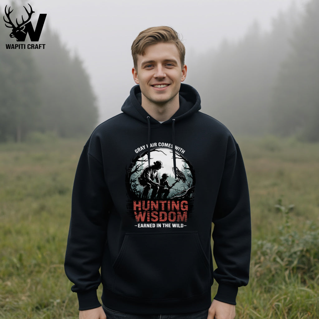 Hunting Wisdom Hoodie  Lessons, Memories & Hunting Experience With Dad Gift For Father - Wapiti Craft