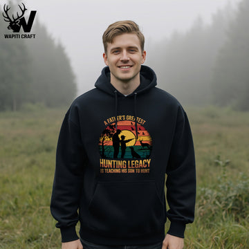 Fathers Greatest Hunting Legacy Father And Son Hoodie Duck Hunting Memories Gift For Dad - Wapiti Craft