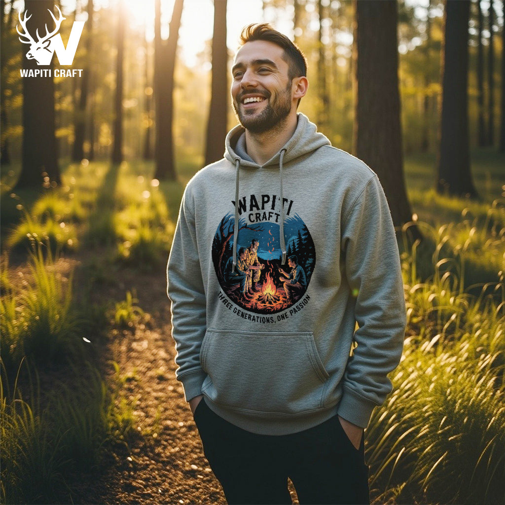 Traditions Worth Passing Down Camping Hoodie Campfire Memories Gift For Grandpa - Wapiti Craft