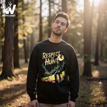 Respect The Hunt Sweatshirt Ethical Hunting for Nature Lovers Honoring Wildlife – Wapiti Craft