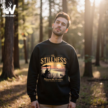 The Stillness Sweatshirt Peaceful Marsh Moments After the Hunt for Nature and Waterfowl Lovers - Wapiti Craft