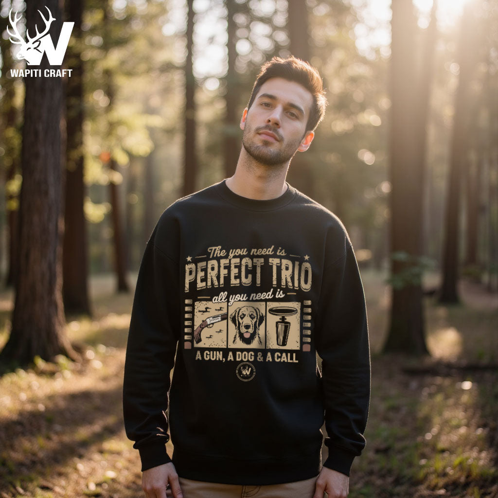 Perfect Trio Sweatshirt Hunting Gear, Buddy & A Call for the Ultimate Duck Hunting Combo - Wapiti Craft