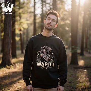 Duck Retriever Lab Sweatshirt Loyal Hunting Companion and Prize Graphic – Wapiti Craft