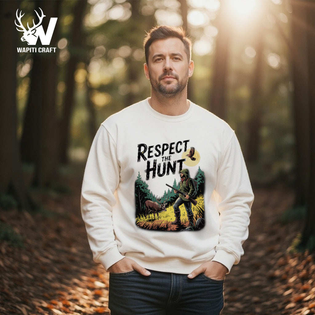 Respect The Hunt Sweatshirt Ethical Hunting for Nature Lovers Honoring Wildlife – Wapiti Craft