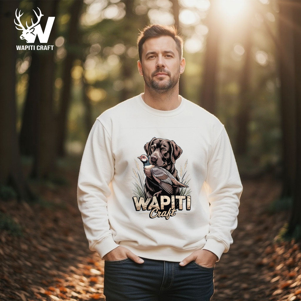 Duck Retriever Lab Sweatshirt Loyal Hunting Companion and Prize Graphic – Wapiti Craft