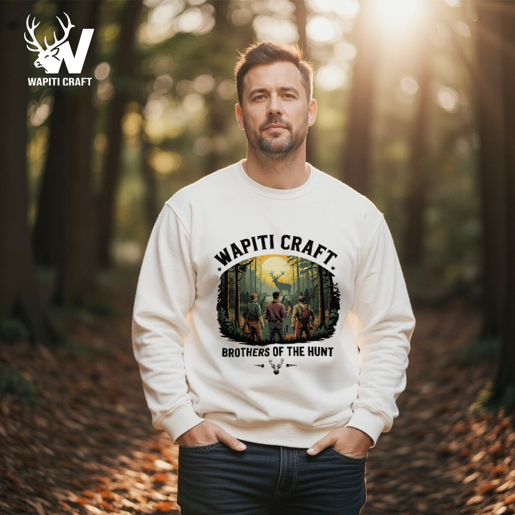 Hunting With Brothers Hunting Memories Sweashirt Deer Tracking Crew - Wapiti Craft