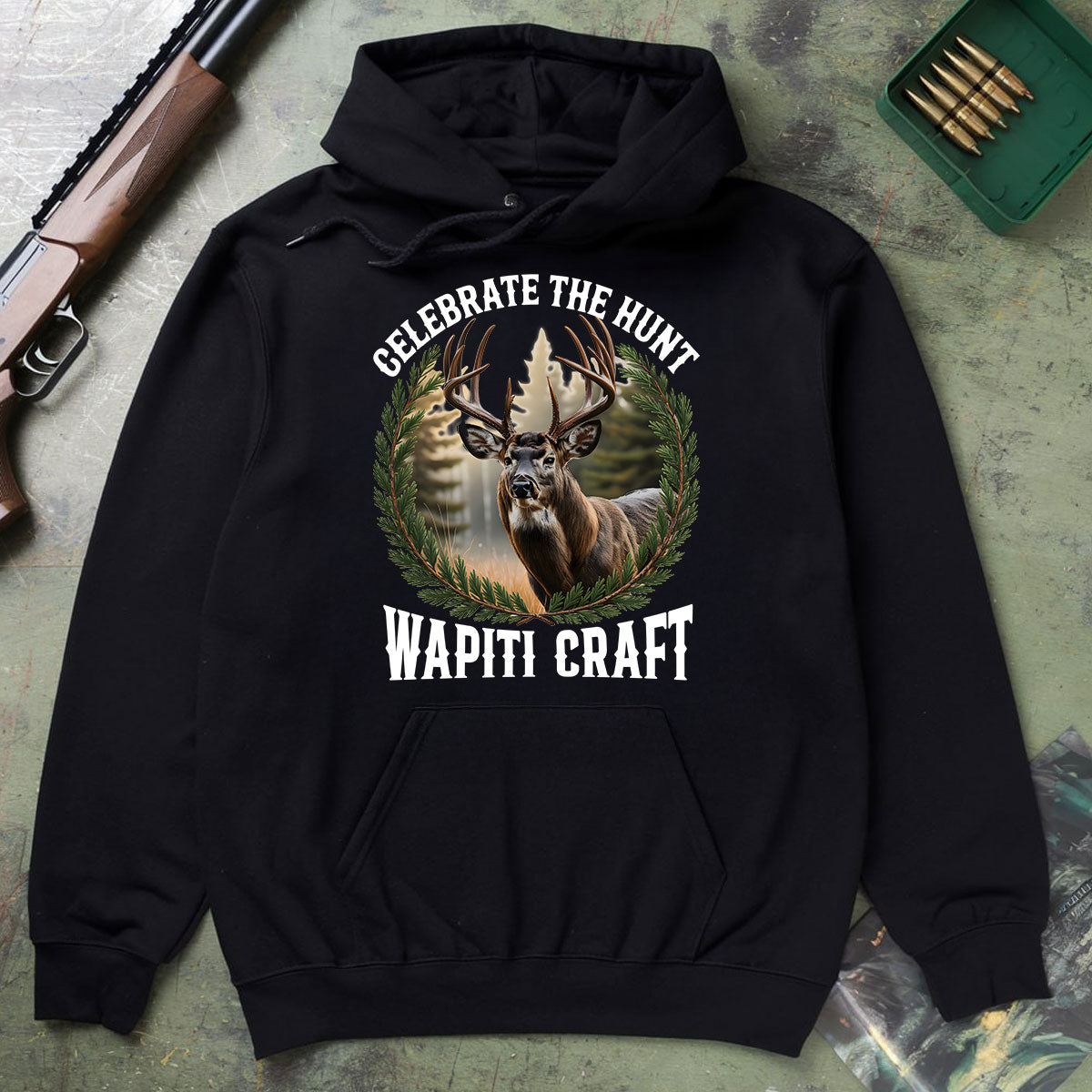 Celebrate The Hunt Shirt, Wapiti Craft Deer Hunting Tee, Buck Hunter Shirt, Gift For Hunters, Wapiti Craft Hoodie