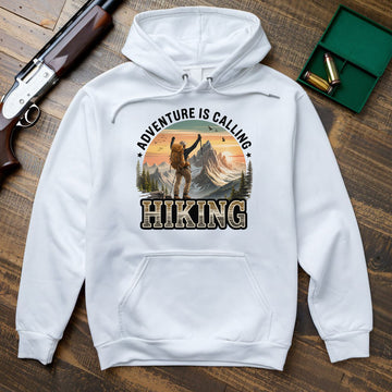 Adventure Is Calling Hiking Shirt, Mountain Trekking T-shirt, Outdoor Explorer Tee, Gift For Hikers, Wapiti Craft Hoodie