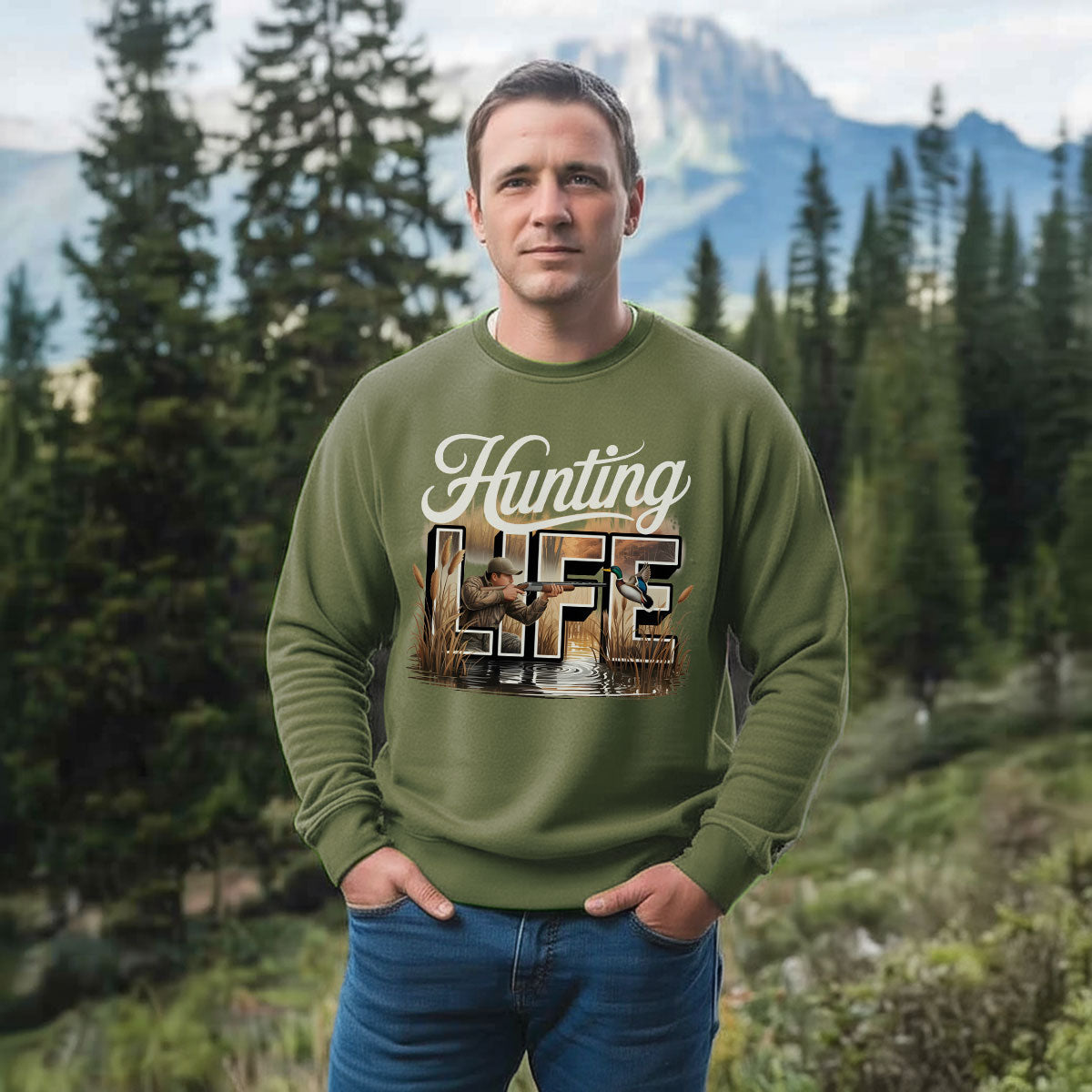 Hunting Life Shirt, Duck Hunting T-shirt, Waterfowl Hunter Tee, Outdoor Sportsman, Gift For Hunters, Wapiti Craft Sweatshirt
