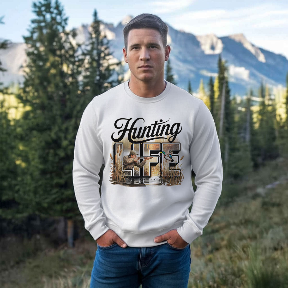 Hunting Life Shirt, Duck Hunting T-shirt, Waterfowl Hunter Tee, Outdoor Sportsman, Gift For Hunters, Wapiti Craft Sweatshirt