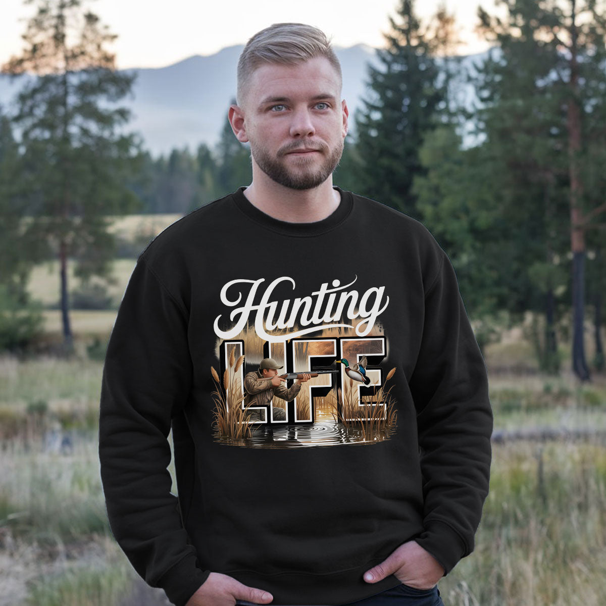 Hunting Life Shirt, Duck Hunting T-shirt, Waterfowl Hunter Tee, Outdoor Sportsman, Gift For Hunters, Wapiti Craft Sweatshirt