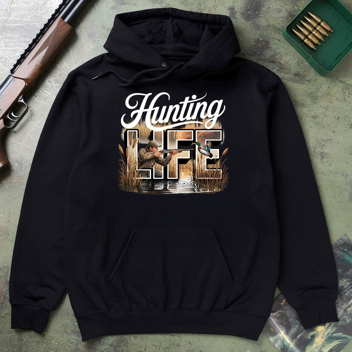 Hunting Life Shirt, Duck Hunting T-shirt, Waterfowl Hunter Tee, Outdoor Sportsman, Gift For Hunters, Wapiti Craft Hoodie