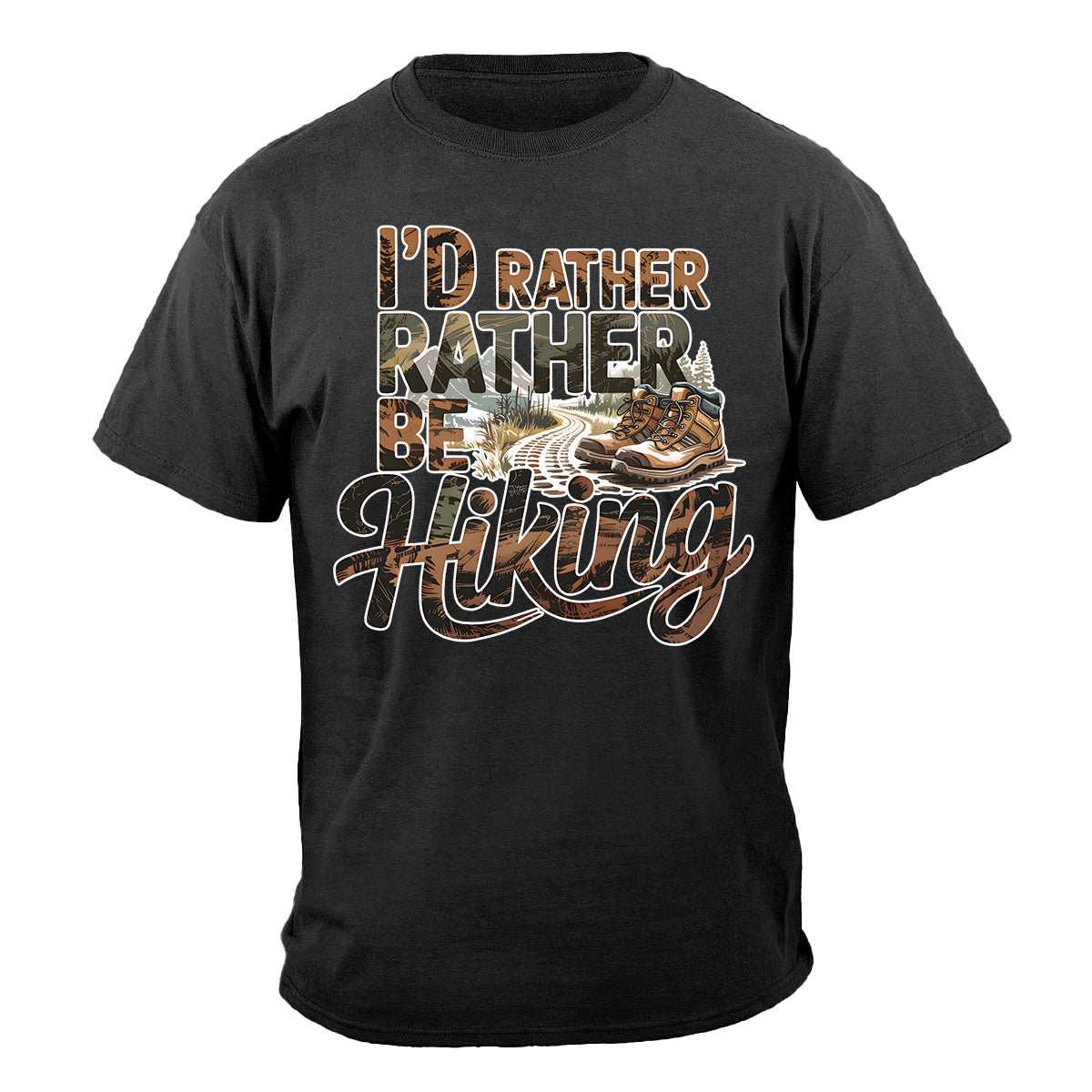 I’d Rather Be Hiking Shirt, Outdoor Adventure T-shirt, Trail Walking Tee, Gift For Hikers, Wapiti Craft T-shirt