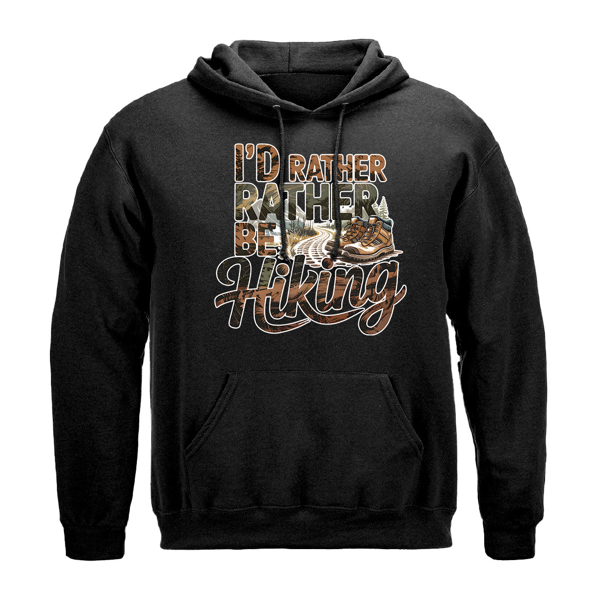 I’d Rather Be Hiking Shirt, Outdoor Adventure T-shirt, Trail Walking Tee, Gift For Hikers, Wapiti Craft Hoodie