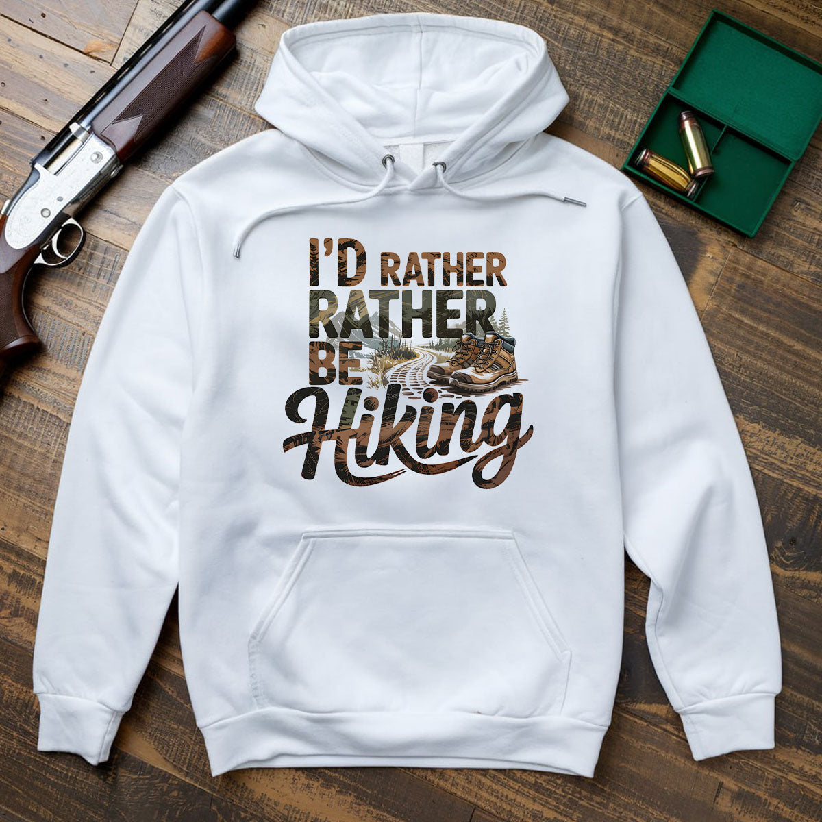 I’d Rather Be Hiking Shirt, Outdoor Adventure T-shirt, Trail Walking Tee, Gift For Hikers, Wapiti Craft Hoodie