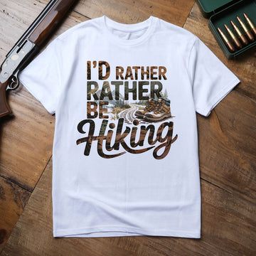 I’d Rather Be Hiking Shirt, Outdoor Adventure T-shirt, Trail Walking Tee, Gift For Hikers, Wapiti Craft T-shirt