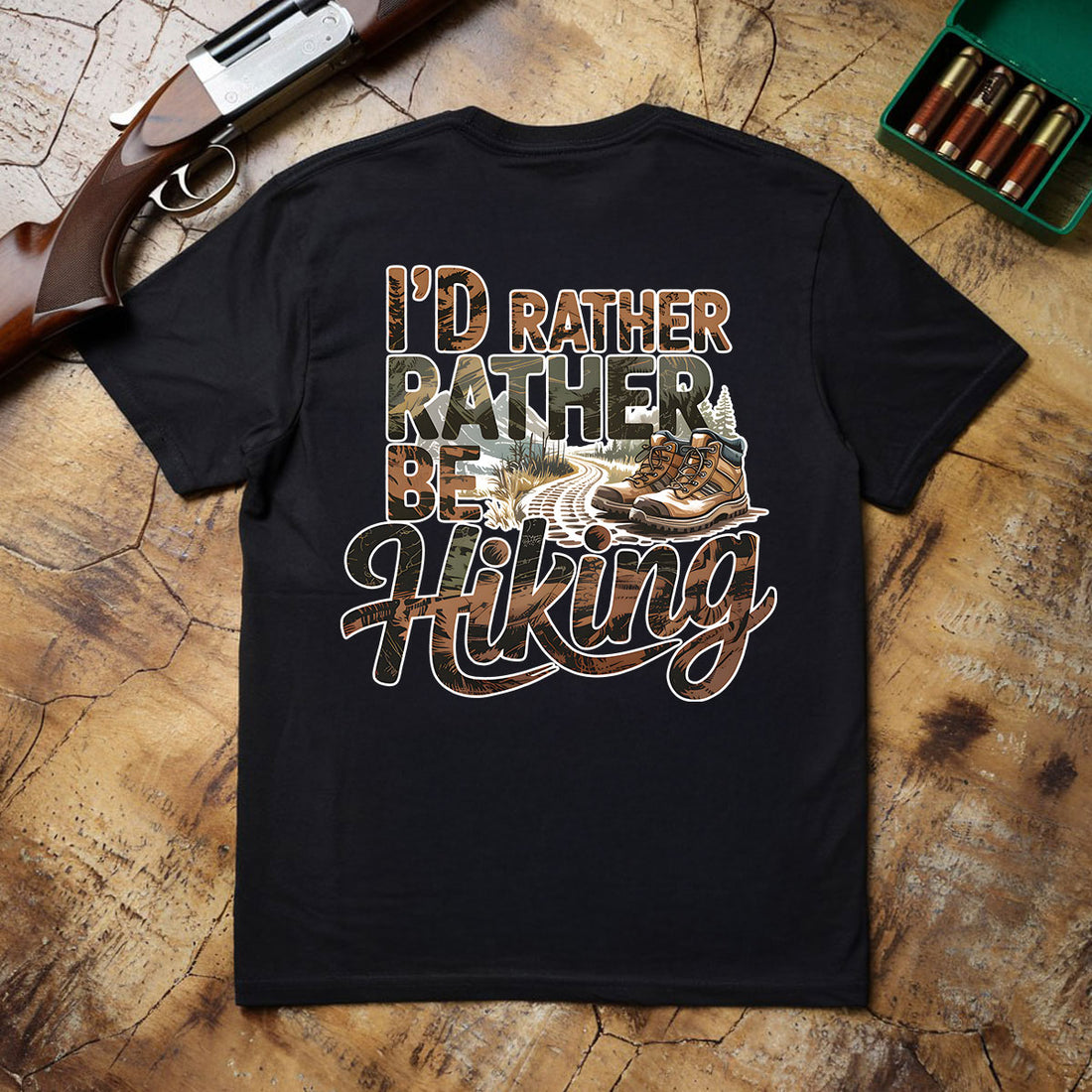 I’d Rather Be Hiking Shirt, Outdoor Adventure T-shirt, Trail Walking Tee, Gift For Hikers, Wapiti Craft T-shirt