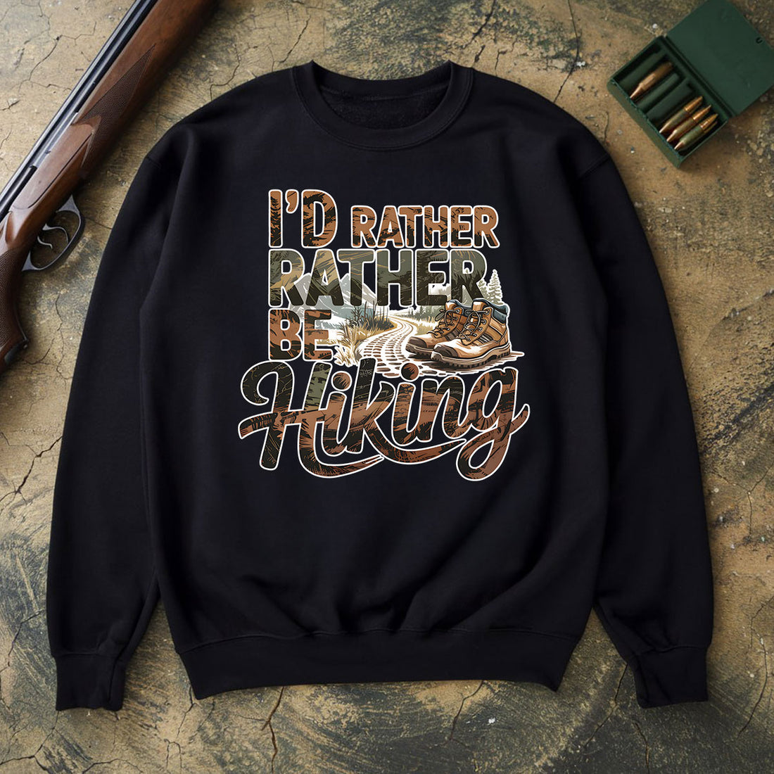 I’d Rather Be Hiking Shirt, Outdoor Adventure T-shirt, Trail Walking Tee, Gift For Hikers, Wapiti Craft Sweatshirt