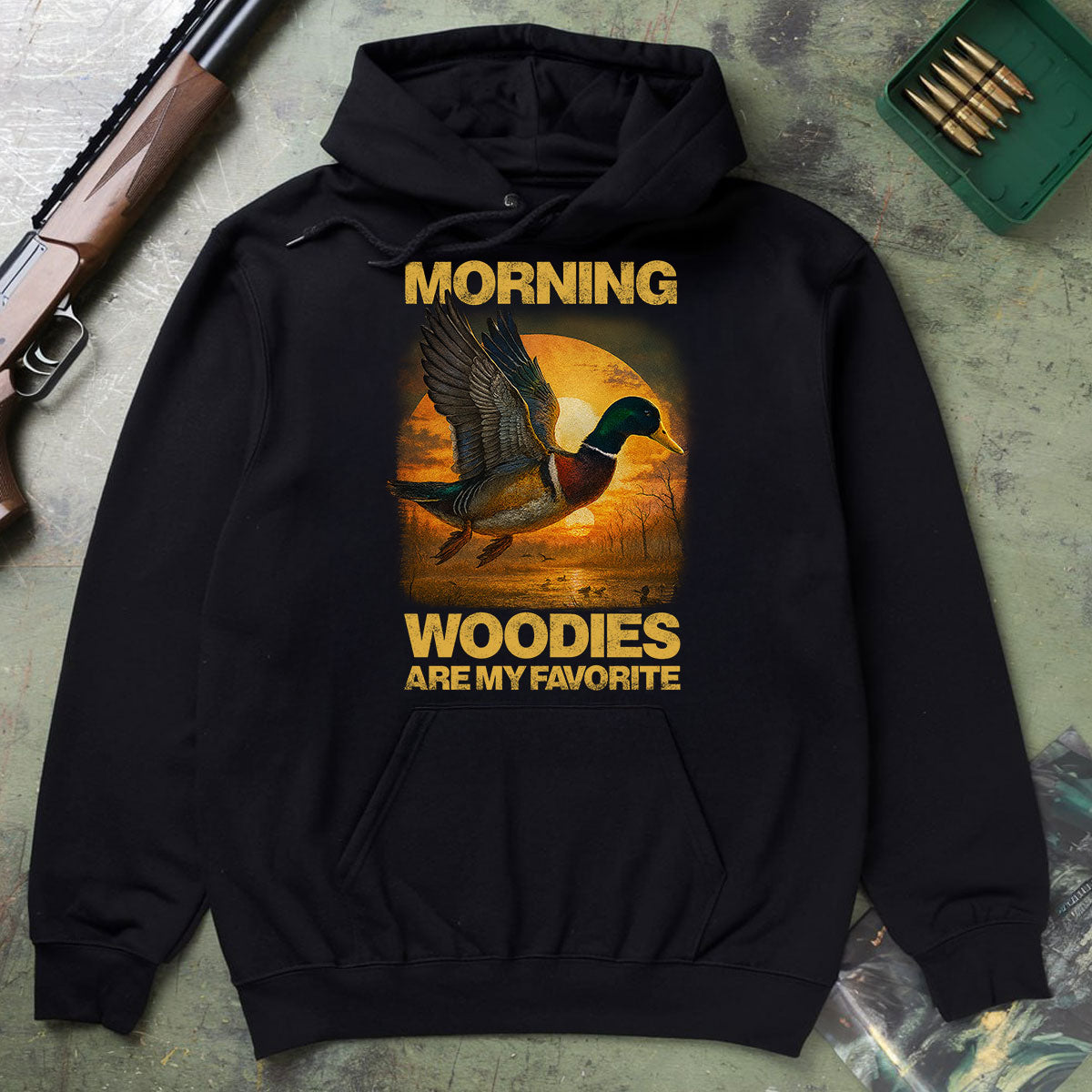 Wood Duck Hunting Shirt For Men, Morning Flight Bird Hunt Tee, Funny Waterfowl Gift Idea, Gift For Hunters, Wapiti Craft Hoodie