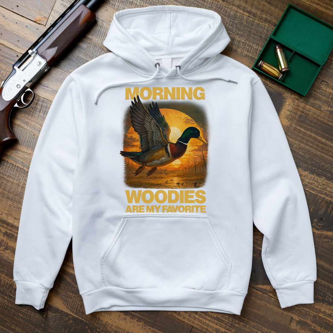 Wood Duck Hunting Shirt For Men, Morning Flight Bird Hunt Tee, Funny Waterfowl Gift Idea, Gift For Hunters, Wapiti Craft Hoodie