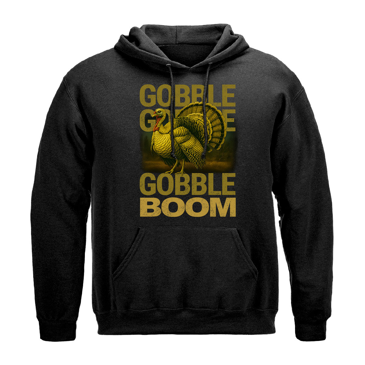 Turkey Hunting Shirt For Men, Funny Gobble Boom Graphic Tee, Spring Hunt Gear Gift Idea, Gift For Turkey Hunters, Wapiti Craft Hoodie