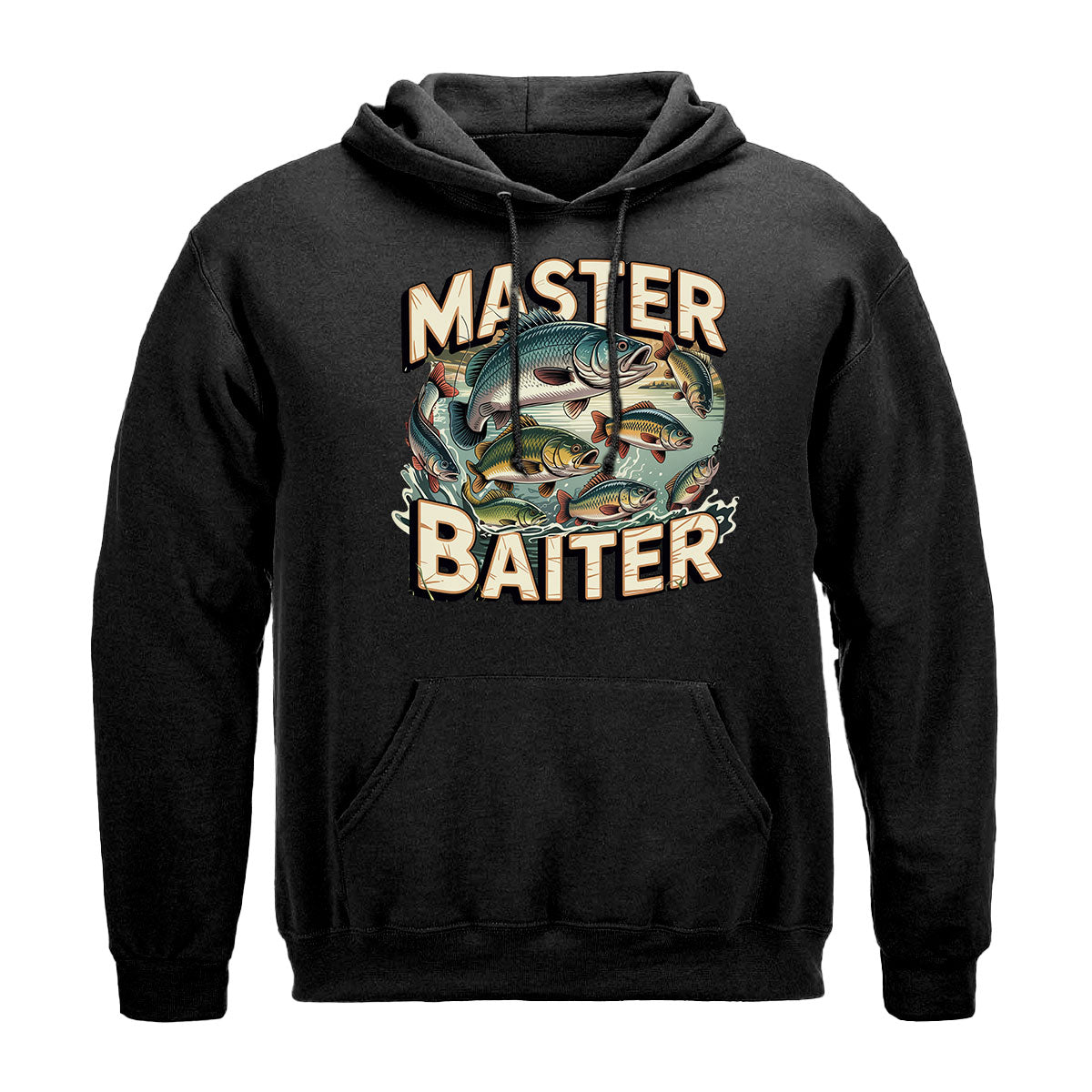 Master Baiter Graphic Tee With Fish, Funny Fishing Shirt For Men, Master Baiter Graphic Tee With Fish, Joke Gift For Anglers, Gift For Fishermen, Wapiti Craft Hoodie
