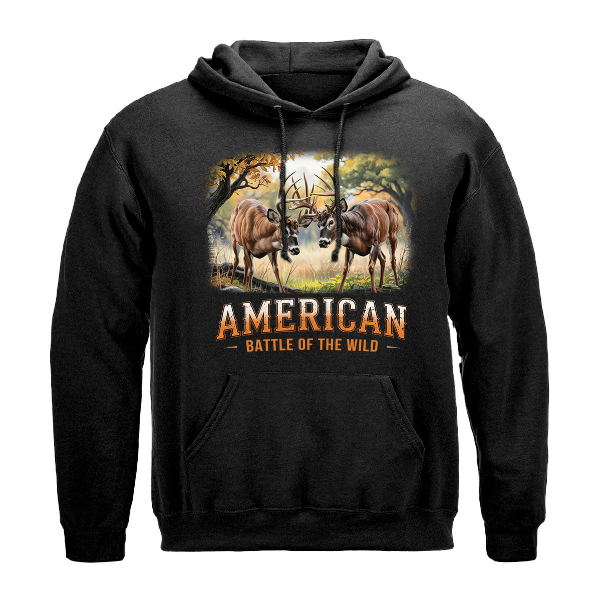 American Battle Buck Clash Shirt, Deer Fighting Shirt For Men, Wild Nature Wildlife Scene Shirt, Gift For Hunters, Wapiti Craft Hoodie