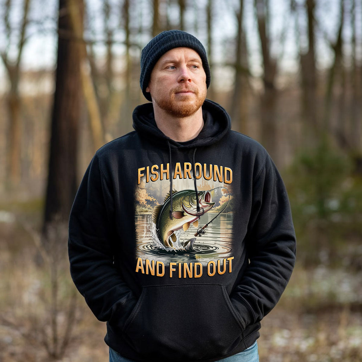 Fish Around And Find Out Shirt, Funny Bass Fishing Shirt For Men, Attitude Angler Gift Idea, Gift For Fishermen, Wapiti Craft Hoodie