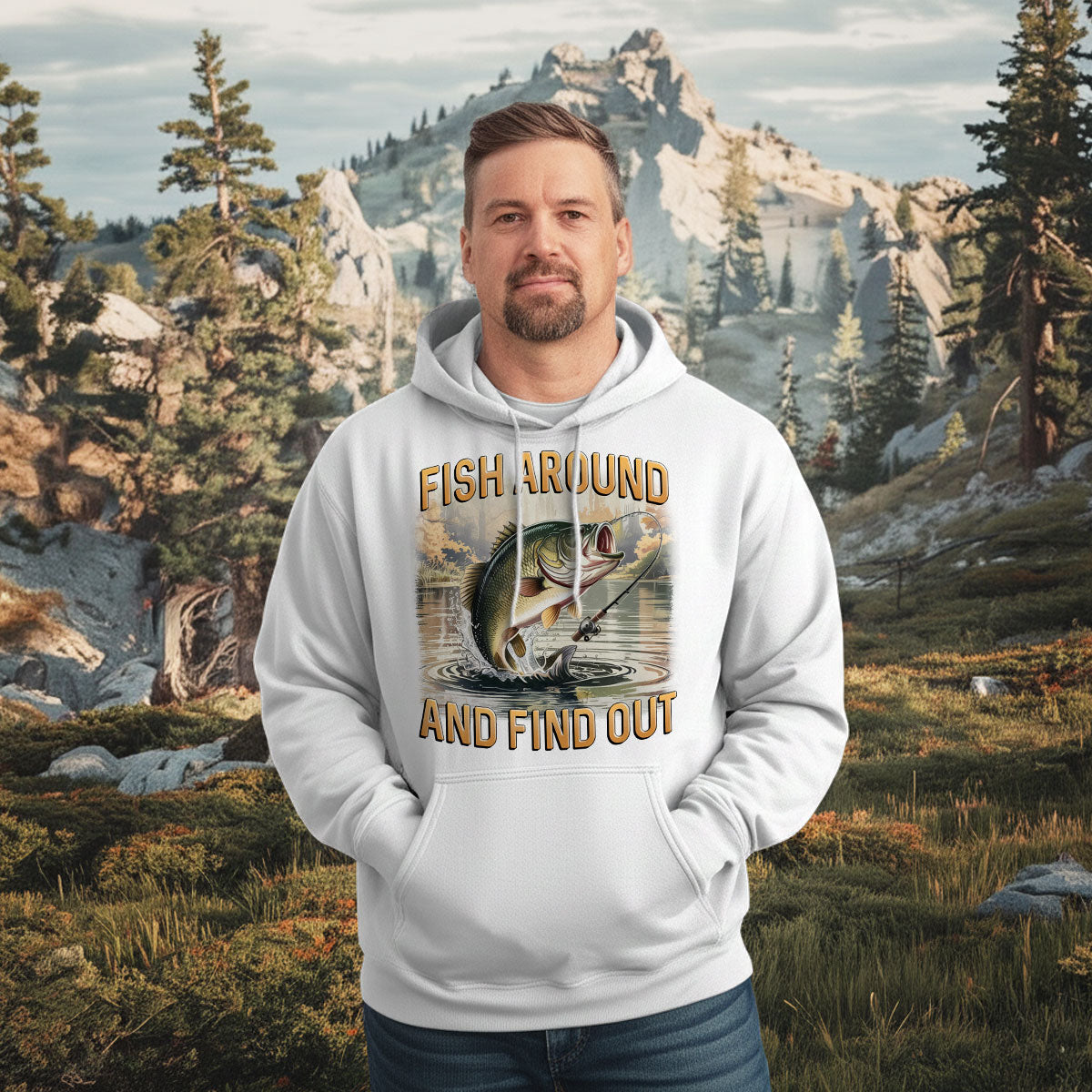Fish Around And Find Out Shirt, Funny Bass Fishing Shirt For Men, Attitude Angler Gift Idea, Gift For Fishermen, Wapiti Craft Hoodie