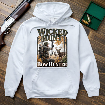 Bow Hunting Shirt For Men, Archery Deer Hunter Graphic Tee, Wicked Hunt Gift Idea, Gift For Bowhunters, Wapiti Craft Hoodie