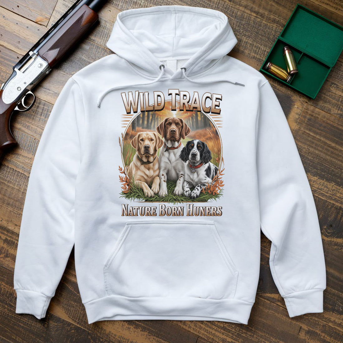 Hunting Dog Shirt For Men, Bird Dog Graphic Tee For Outdoorsman, Gift For Hunting Dog Lovers, Nature Style, Wapiti Craft Hoodie