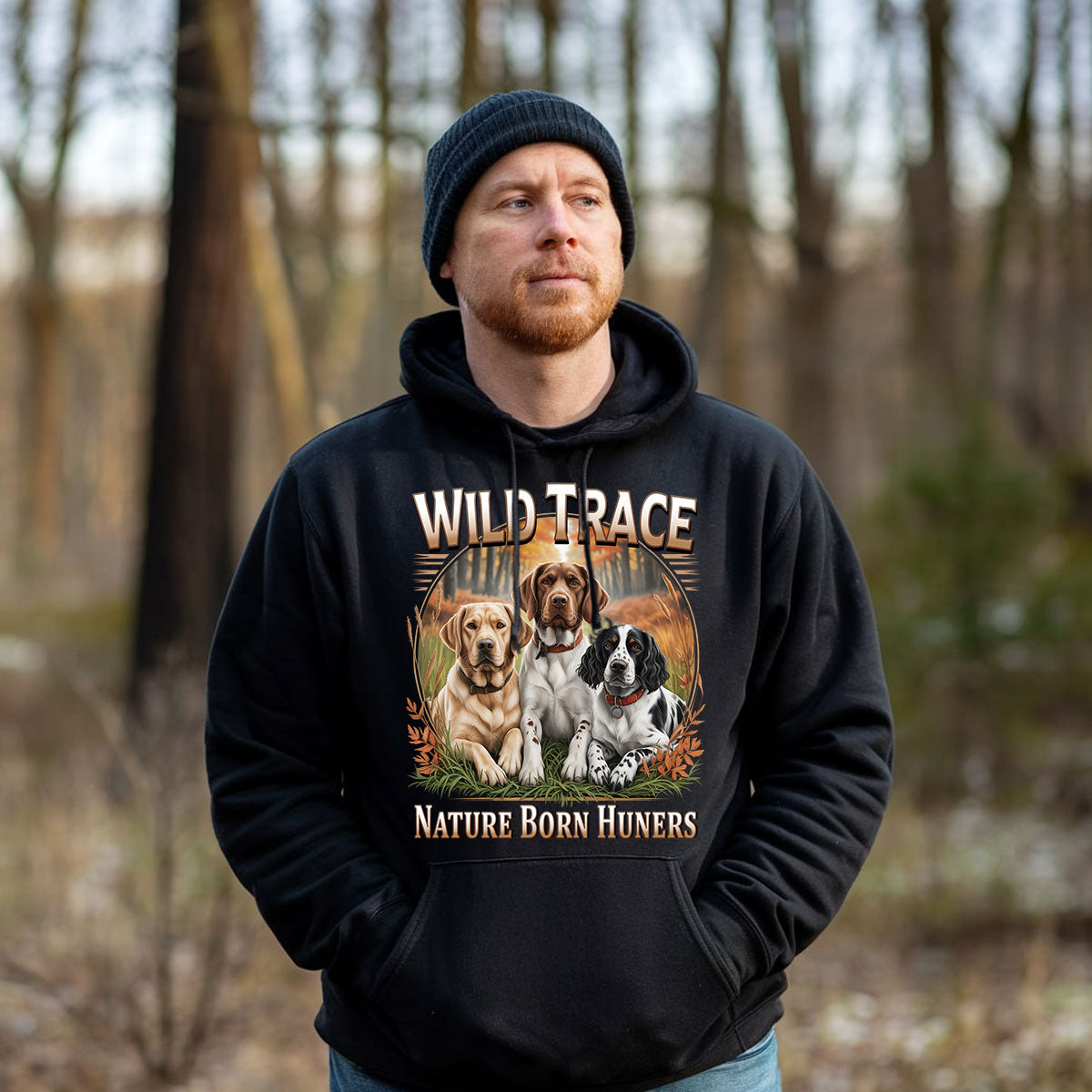 Hunting Dog Shirt For Men, Bird Dog Graphic Tee For Outdoorsman, Gift For Hunting Dog Lovers, Nature Style, Wapiti Craft Hoodie