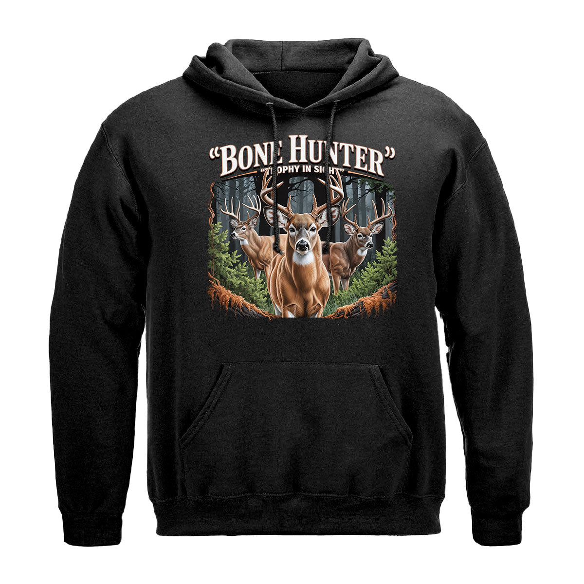 Trophy Deer Hunting Shirt For Men, Bone Hunter Buck Graphic Tee, Big Rack In Sight Whitetail Shirt, Gift For Hunters, Wapiti Craft Hoodie