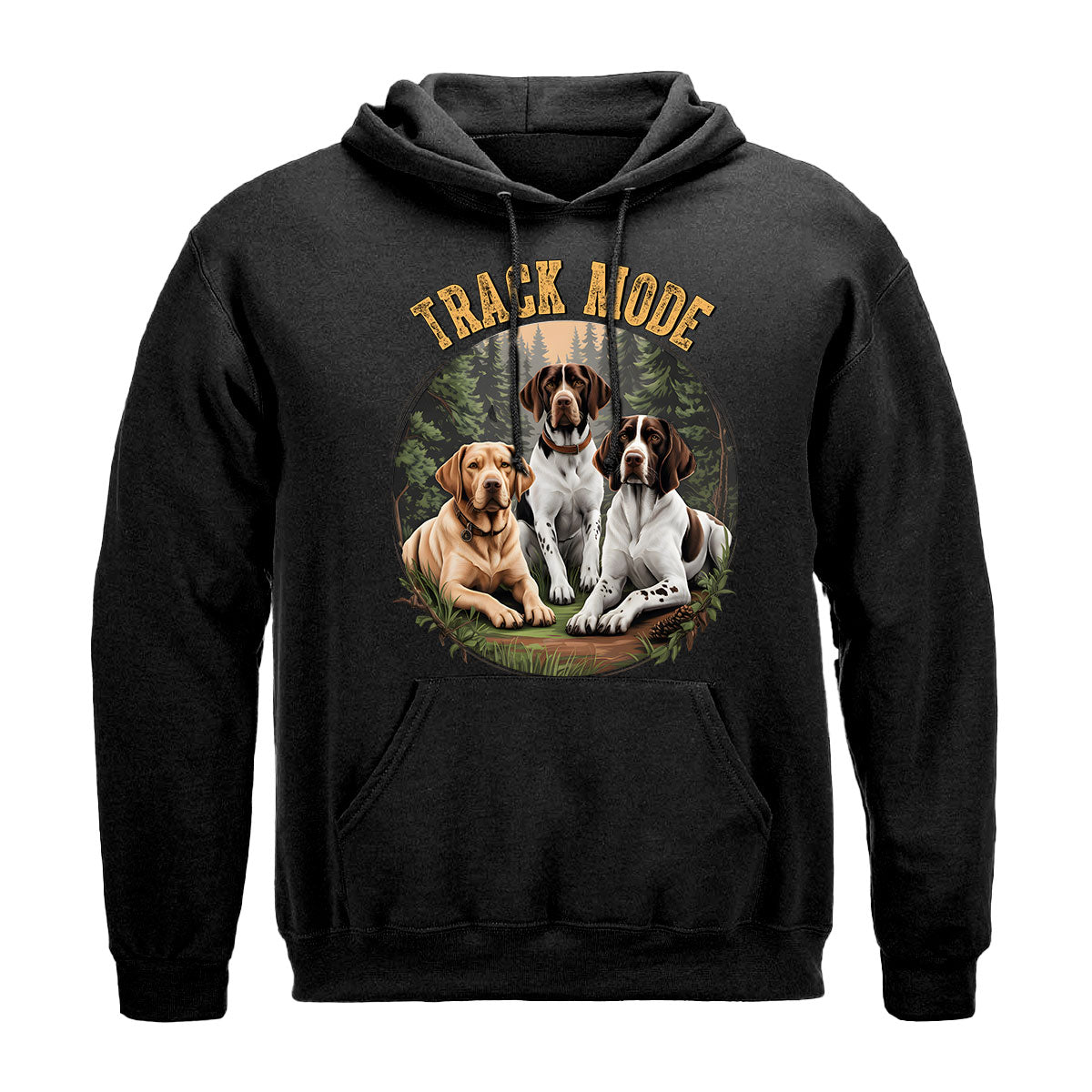 Track Mode Hunting Dogs Tee, Funny Hunting Dog Shirt For Men, Gift For Dog Lovers And Hunters, Gift For Bird Dog Owners, Wapiti Craft Hoodie