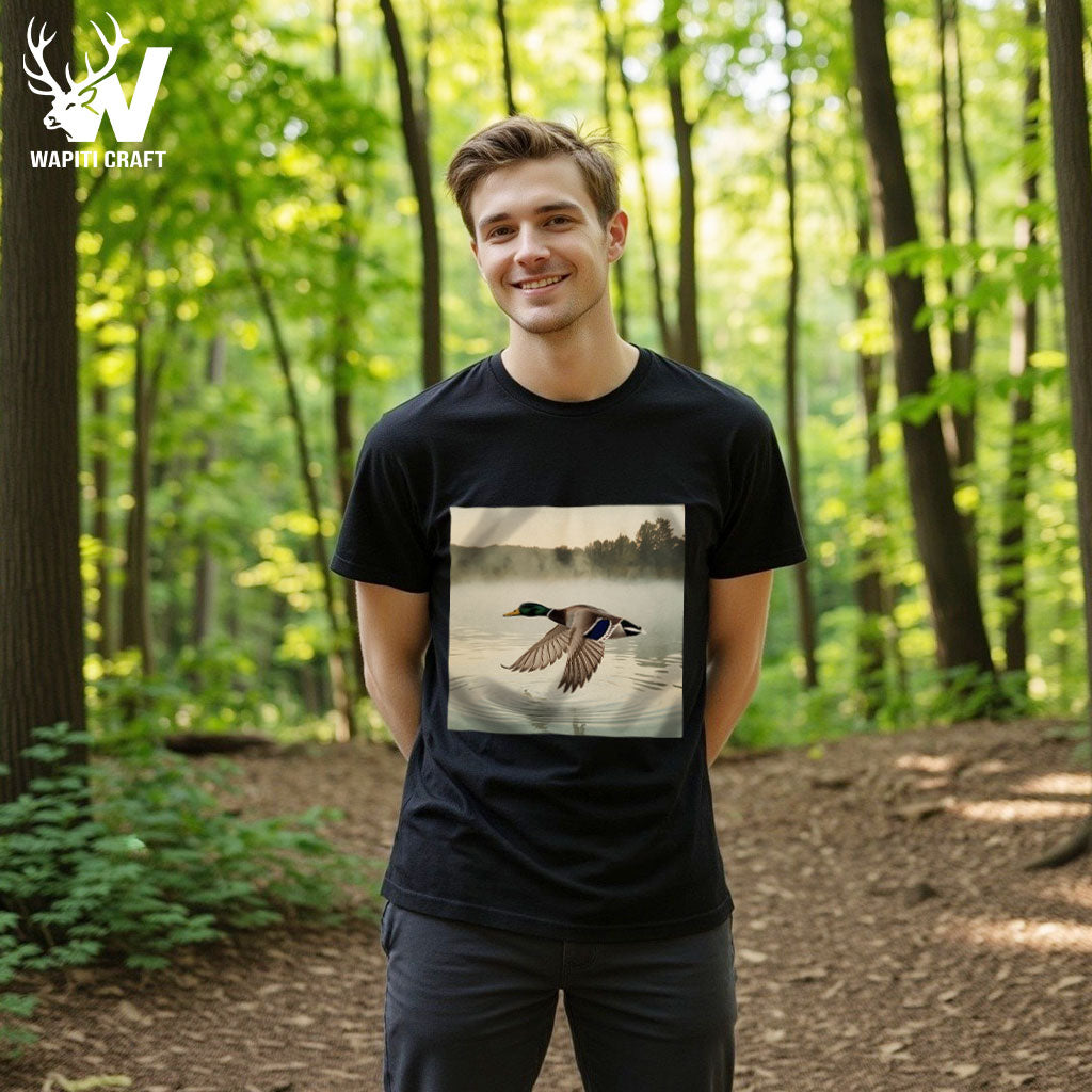 Morning Flight – Mallard Reflections T-Shirt